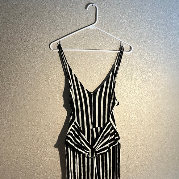 Love Tree Long Striped Romper - Picture 2 of 5